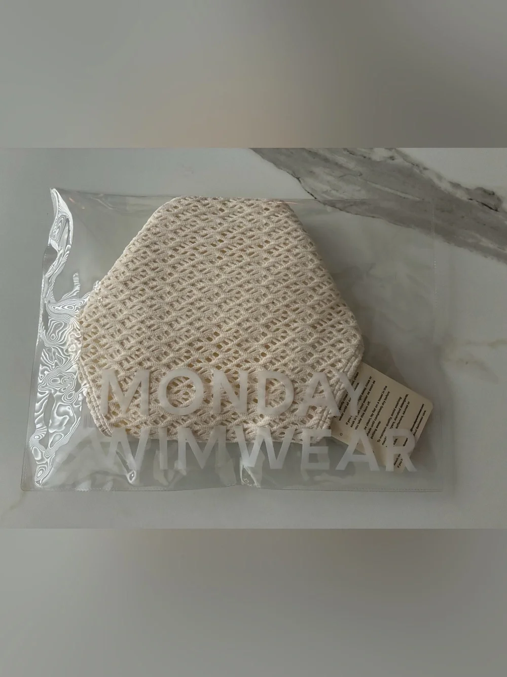 Monday Swimwear Ivory Crochet Cream Tamarama Bikini Bottom V XL